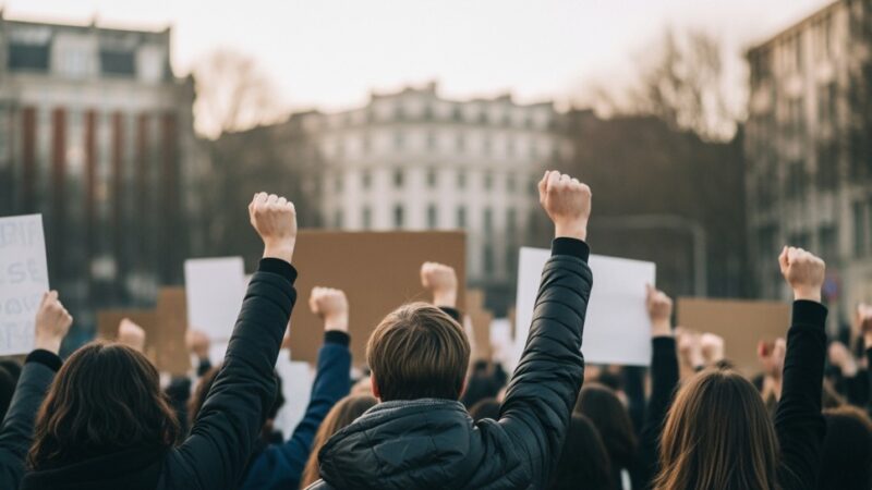 Protest Rolników w Nidzicy: Oflagowane Ciągniki na Ulicach